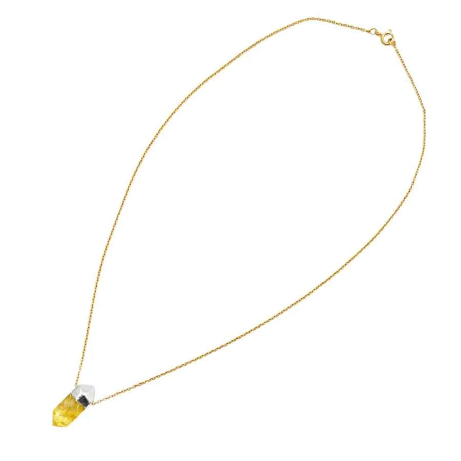 COLLAR CORTO DIJE PUNTA CITRINO