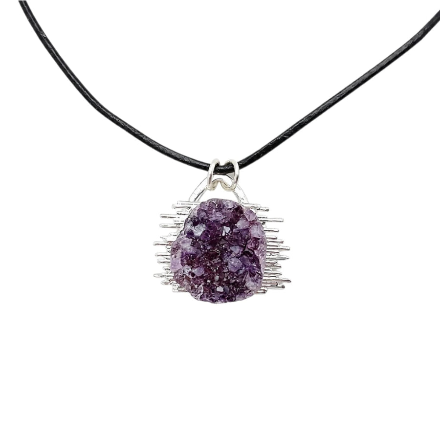 COLLAR DRUSA AMATISTA CON ELECTROFORMADO