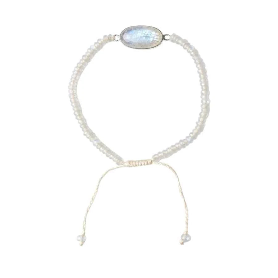 PULSERA PIEDRA LUNA FACETADA