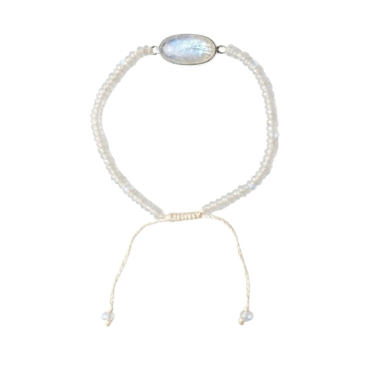 PULSERA PIEDRA LUNA FACETADA