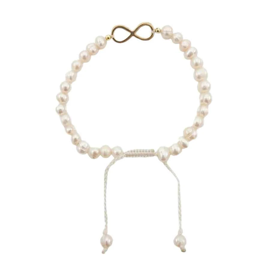 PULSERA PERLA CENTRO INFINITO