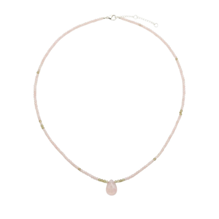 COLLAR ESFERA MORGANITA CON APATITO VERDE
