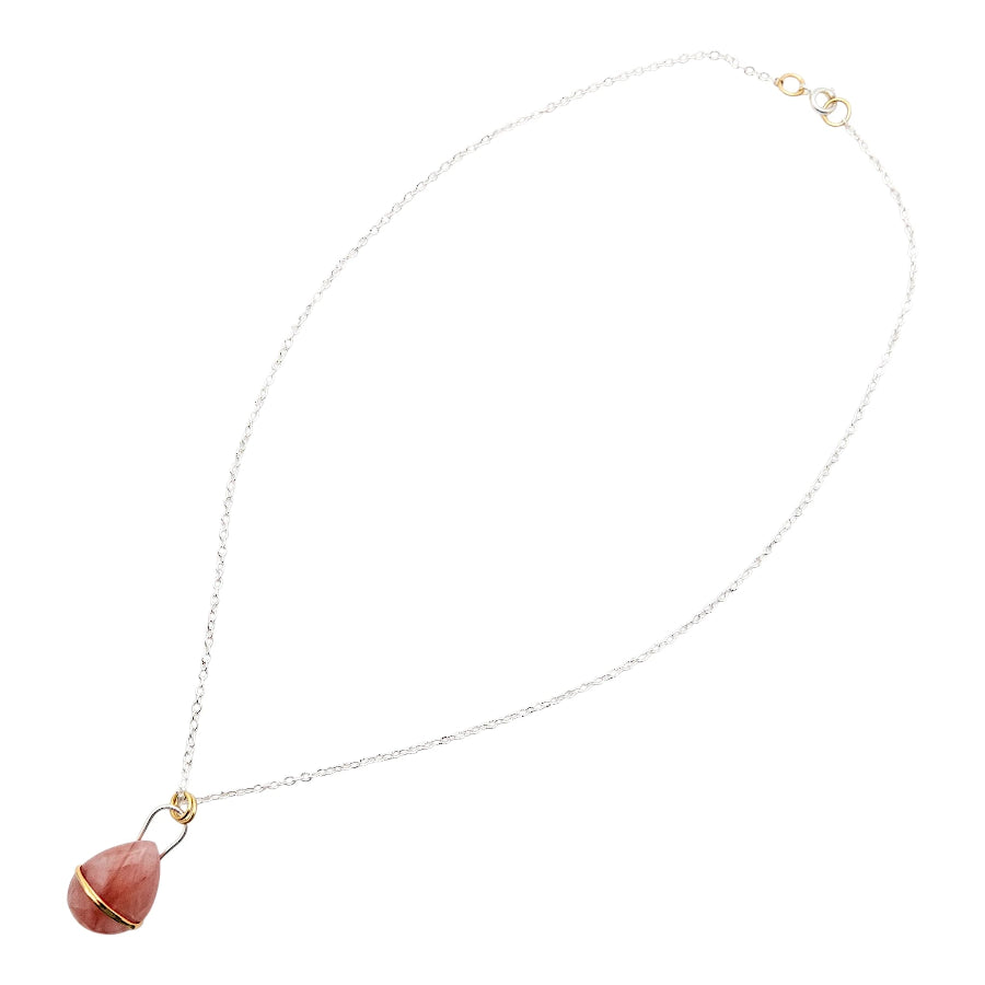 COLLAR CUARZO CHERRY FACETADO