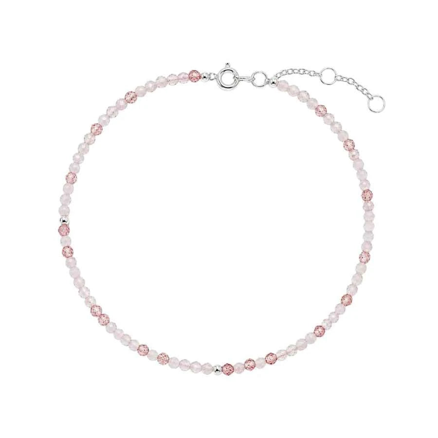 PULSERA ESFERAS CUARZO RUTILADO-AMATISTA