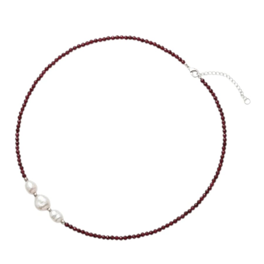 COLLAR ONIX RUBI FACETADO