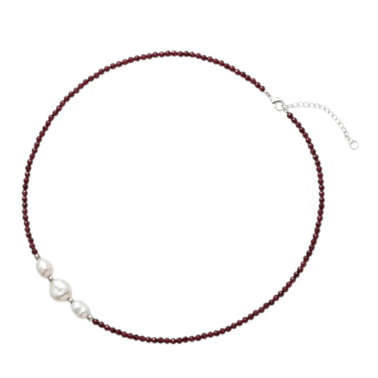 COLLAR ONIX RUBI FACETADO