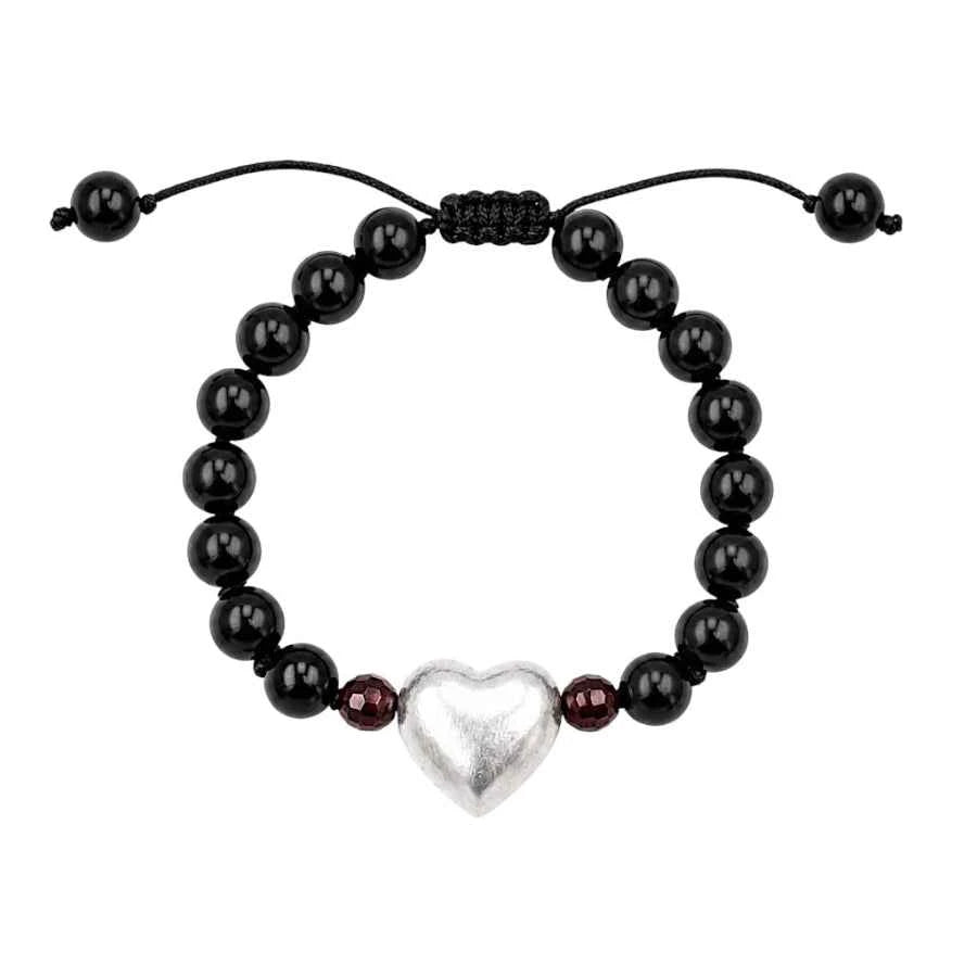 PULSERA ESFERAS DE ÁGATA NEGRA