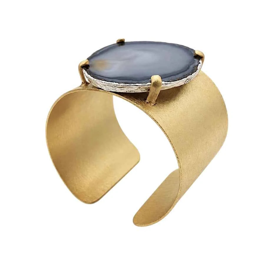 BRAZALETE CENTRO REBANADA ÁGATA