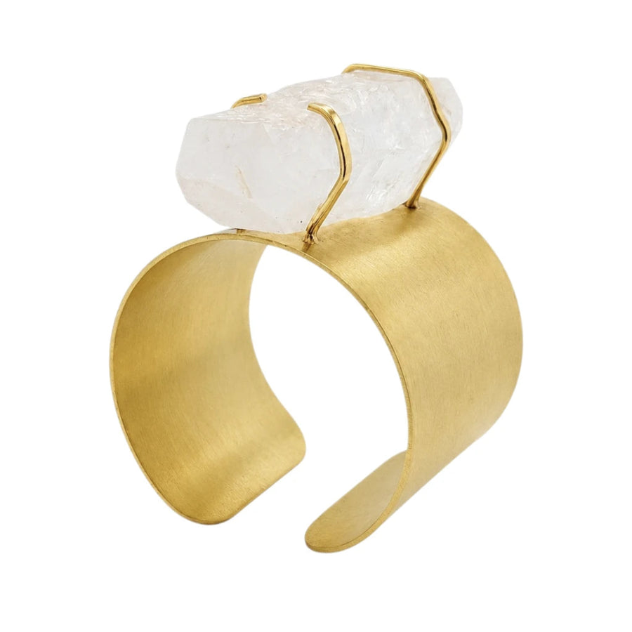 BRAZALETE CON CLUSTER DE CUARZO BLANCO
