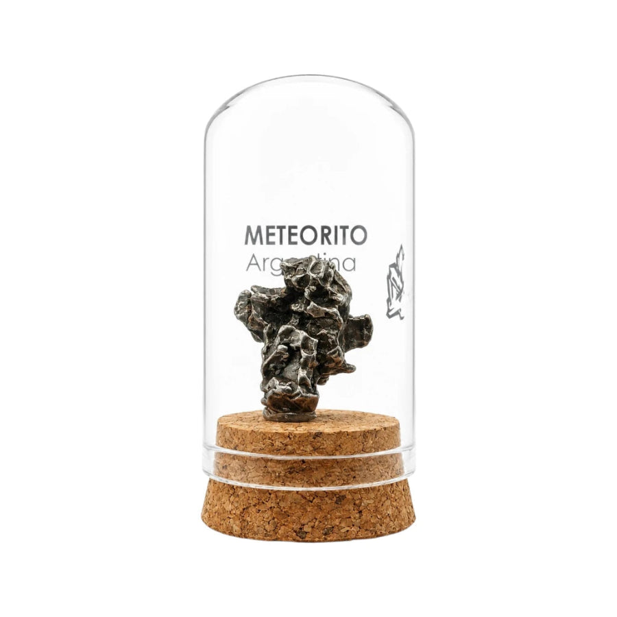 Espécimen de Meteorito en Capelo de Cristal