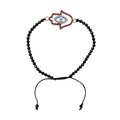PULSERA ESPINELA NEGRA CENTRO MANO DE FATIMA