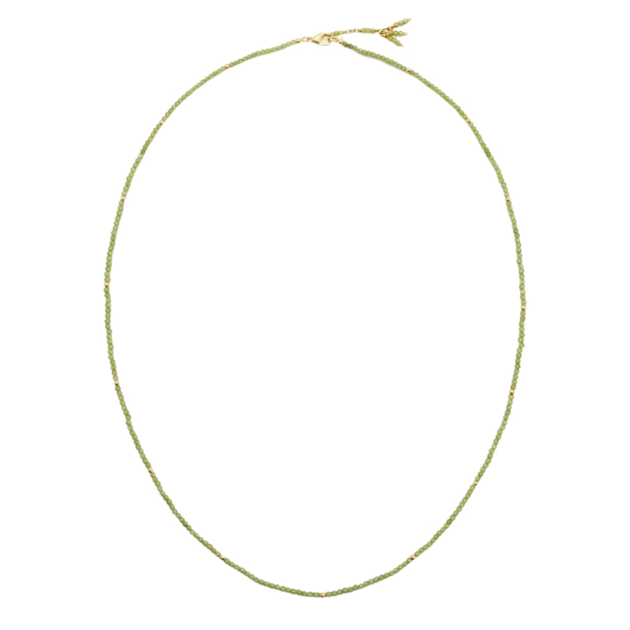 COLLAR-PULSERA ESFERAS DE PERIDOTO