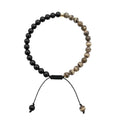 PULSERA UNISEX DE OBSIDIANA Y JASPE MIXTO