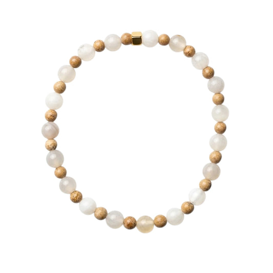 PULSERA ESFERAS AGATA Y JASPE PAISAJE