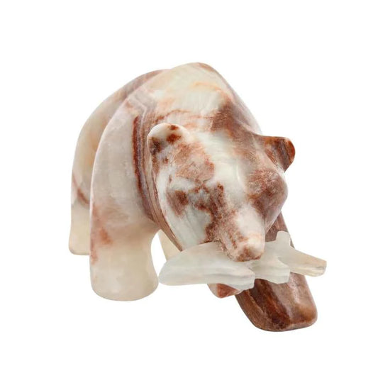 FIGURA OSO GRIZZLY ONIX VERDE CON PEZ