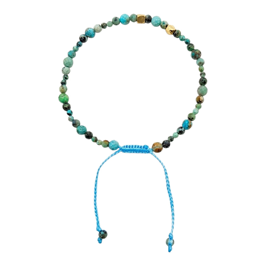 PULSERA ESFERA CRISOCOLA -TURQUESA