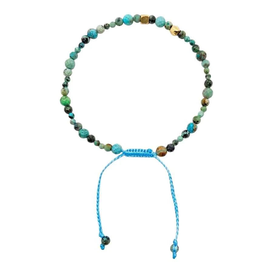 PULSERA ESFERA CRISOCOLA -TURQUESA