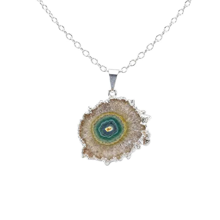 COLLAR DIJE IRREGULAR OJO DE ESTALACTITA