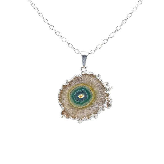 COLLAR DIJE IRREGULAR OJO DE ESTALACTITA