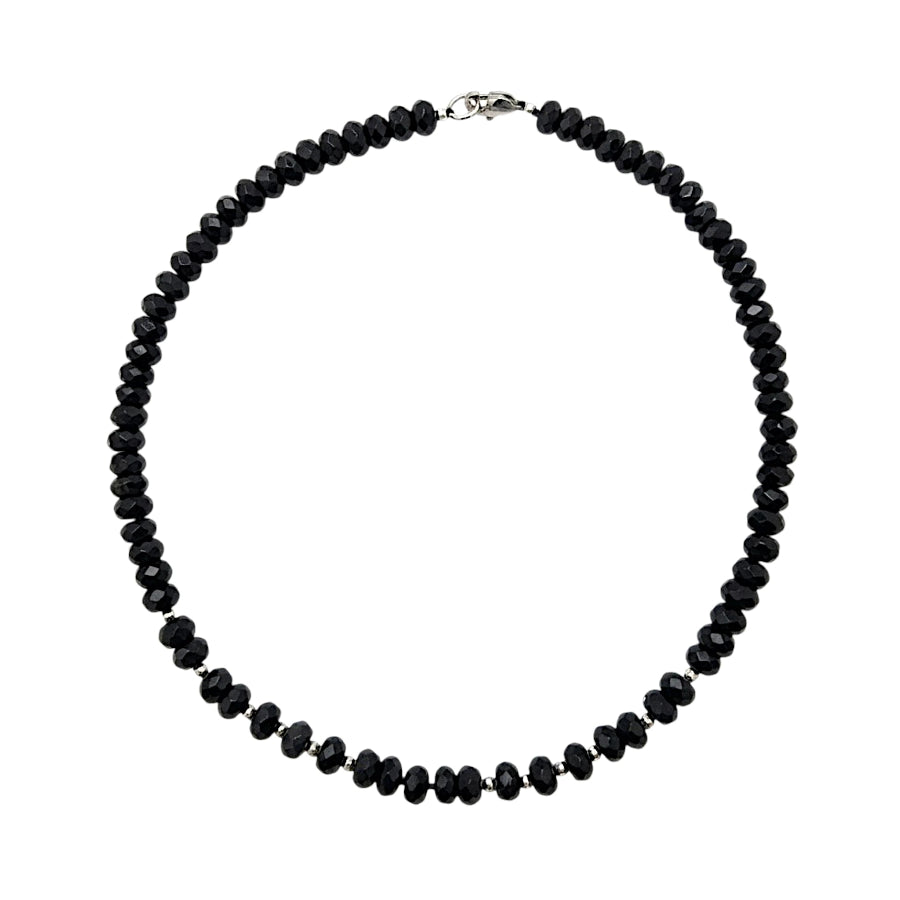 COLLAR CORTO ÁGATA NEGRA