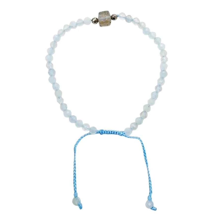 PULSERA ESFERAS DE AGUAMARINA