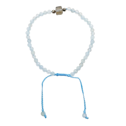 PULSERA ESFERAS DE AGUAMARINA