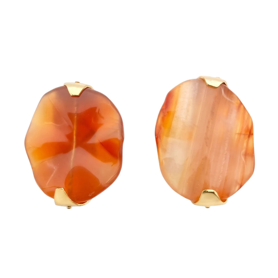 ANILLO CABUJON ÁGATA CORNALINA