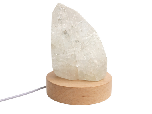 PUNTA DE CUARZO BLANCO ILUMINADA