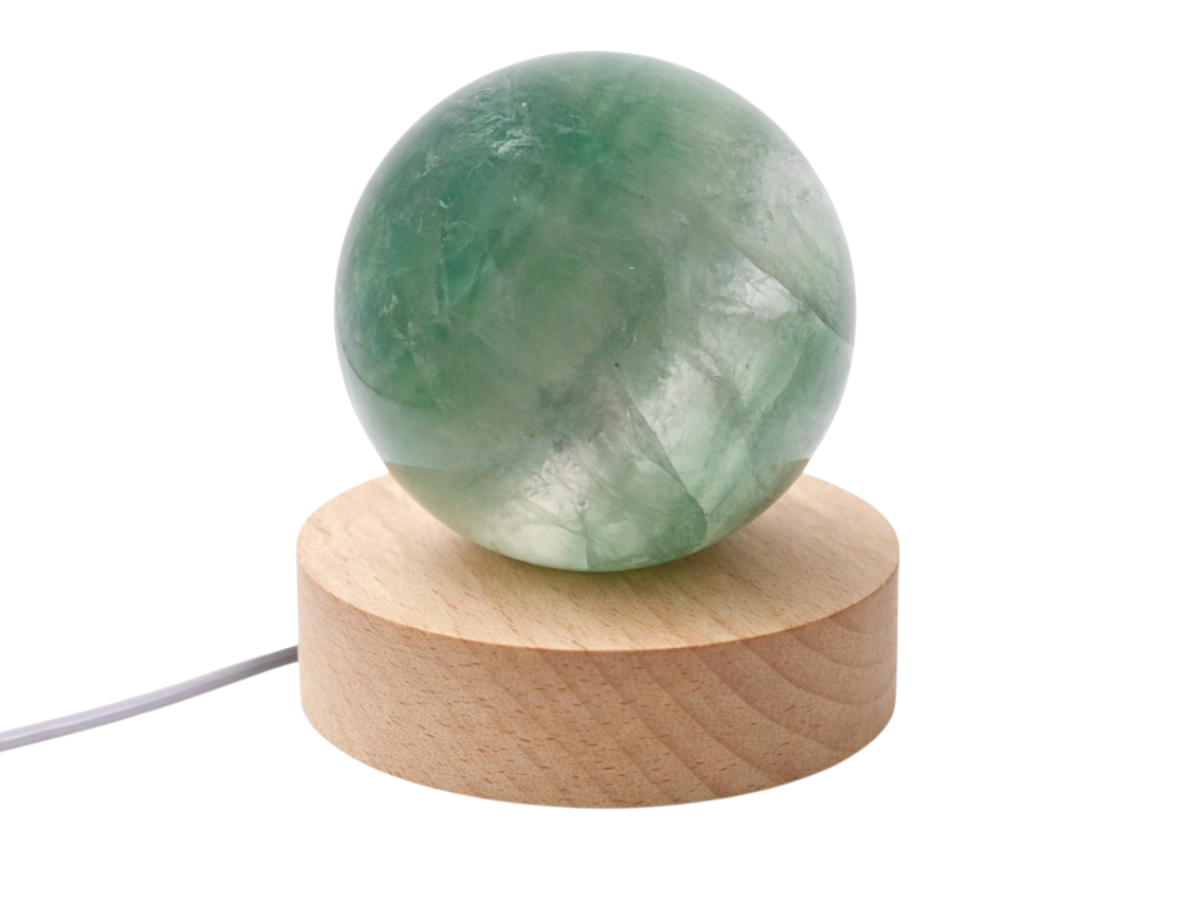 Esfera de Fluorita Iluminada - en forma de esfera