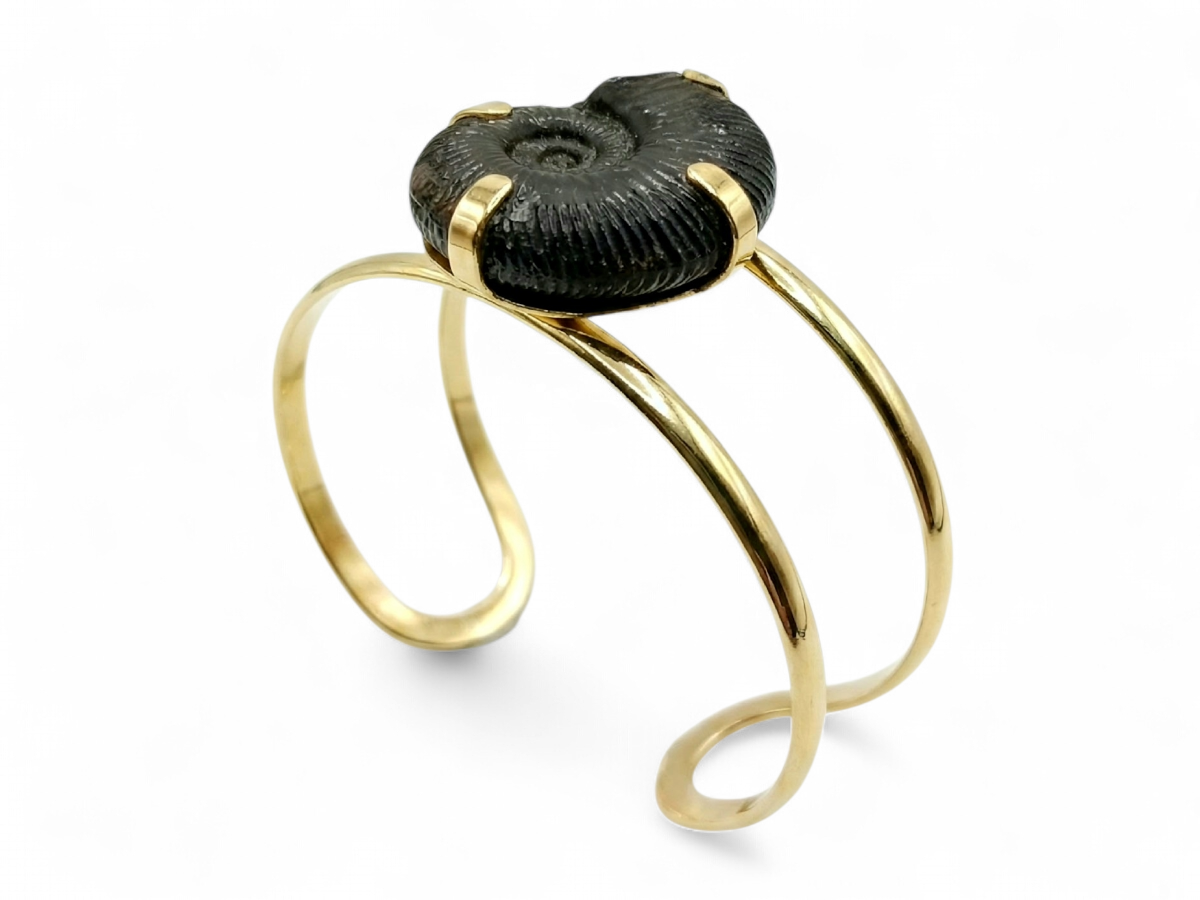 Brazalete Amonite Negro - pieza natural | Mineralia