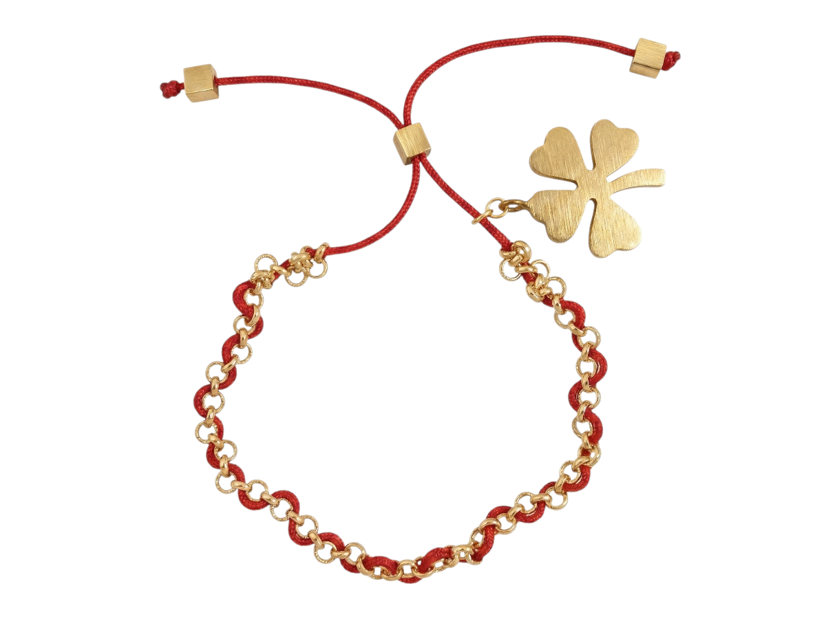 Pulsera "trebol" - pulsera de piedras
