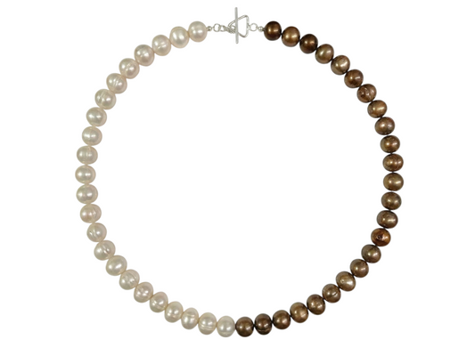 COLLAR PERLA BLANCA Y DORADA