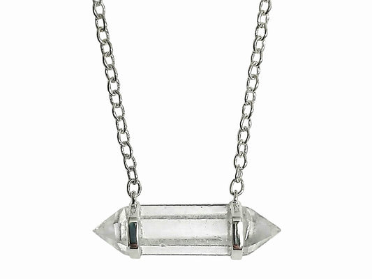 COLLAR DE PLATA .925 CUARZO BLANCO