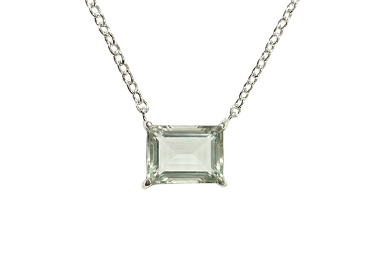 COLLAR DE PLATA .925 CENTRO AGUAMARINA