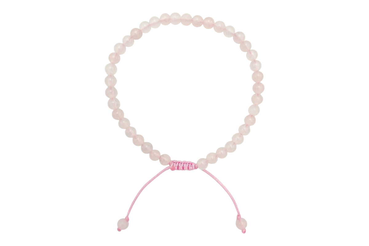 PULSERA ESFERAS DE CUARZO ROSA
