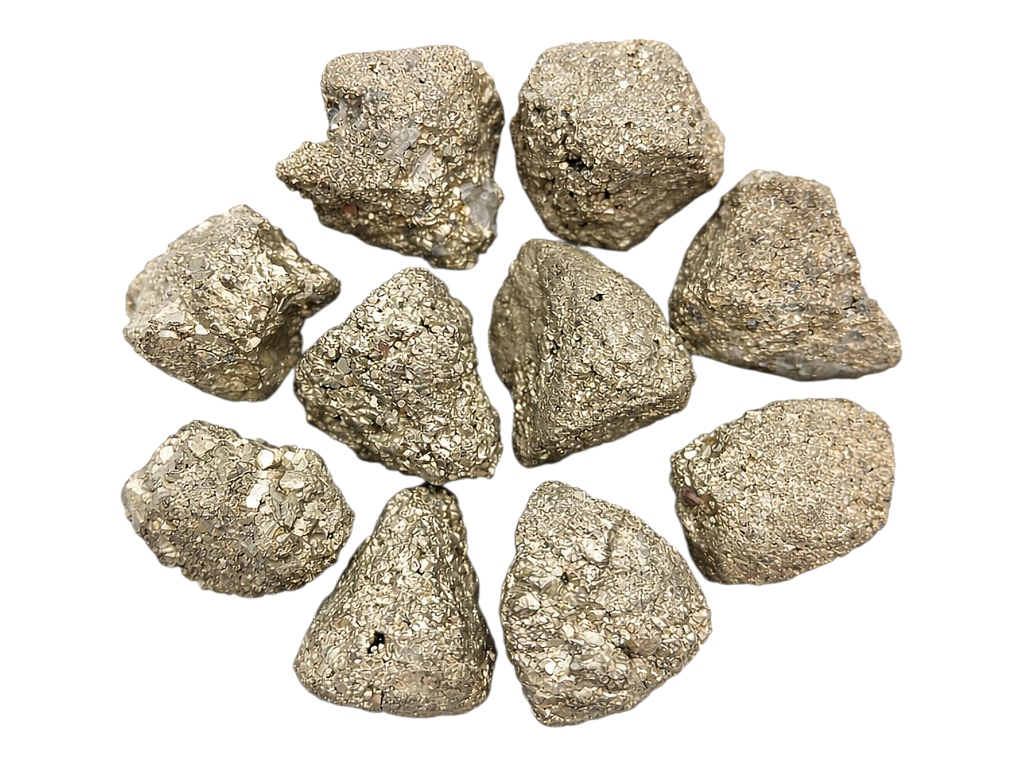 Paquete 10 Piezas Triturado DE Pirita | MineraliA