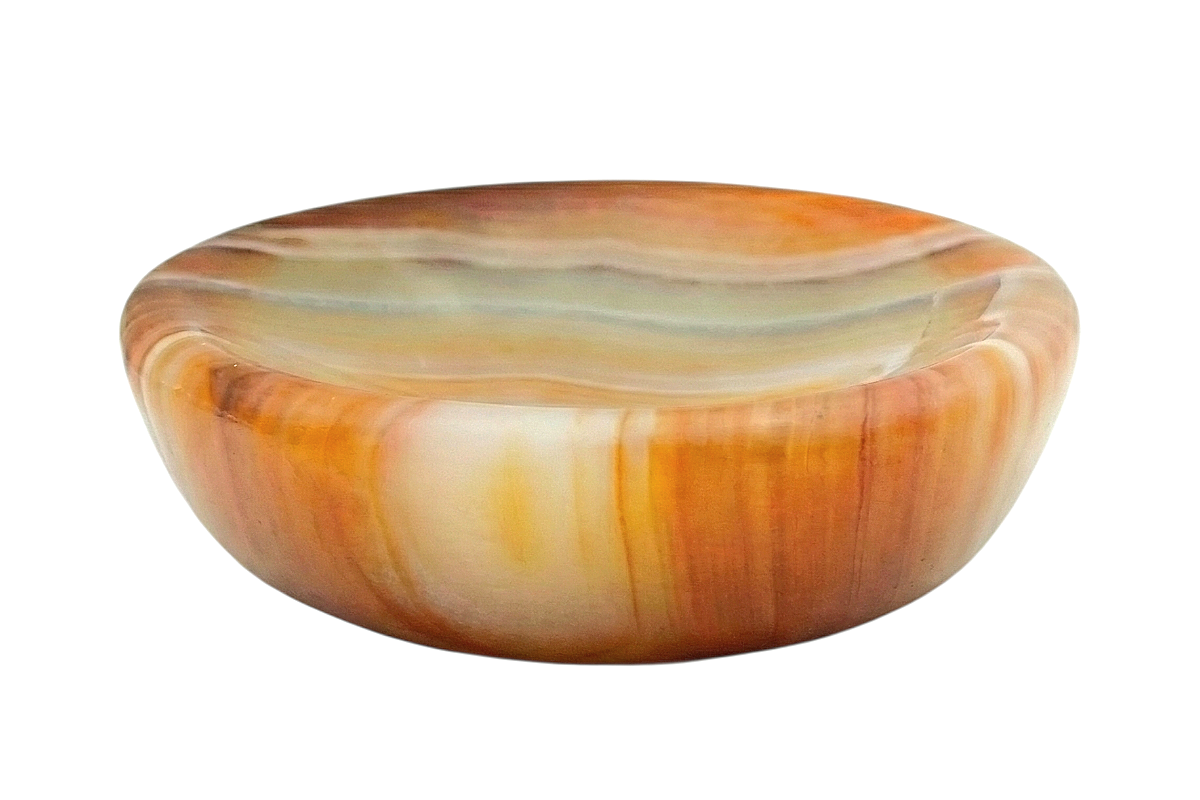 Bowl Circular de Ágata Cornalina - pieza natural | Mineralia