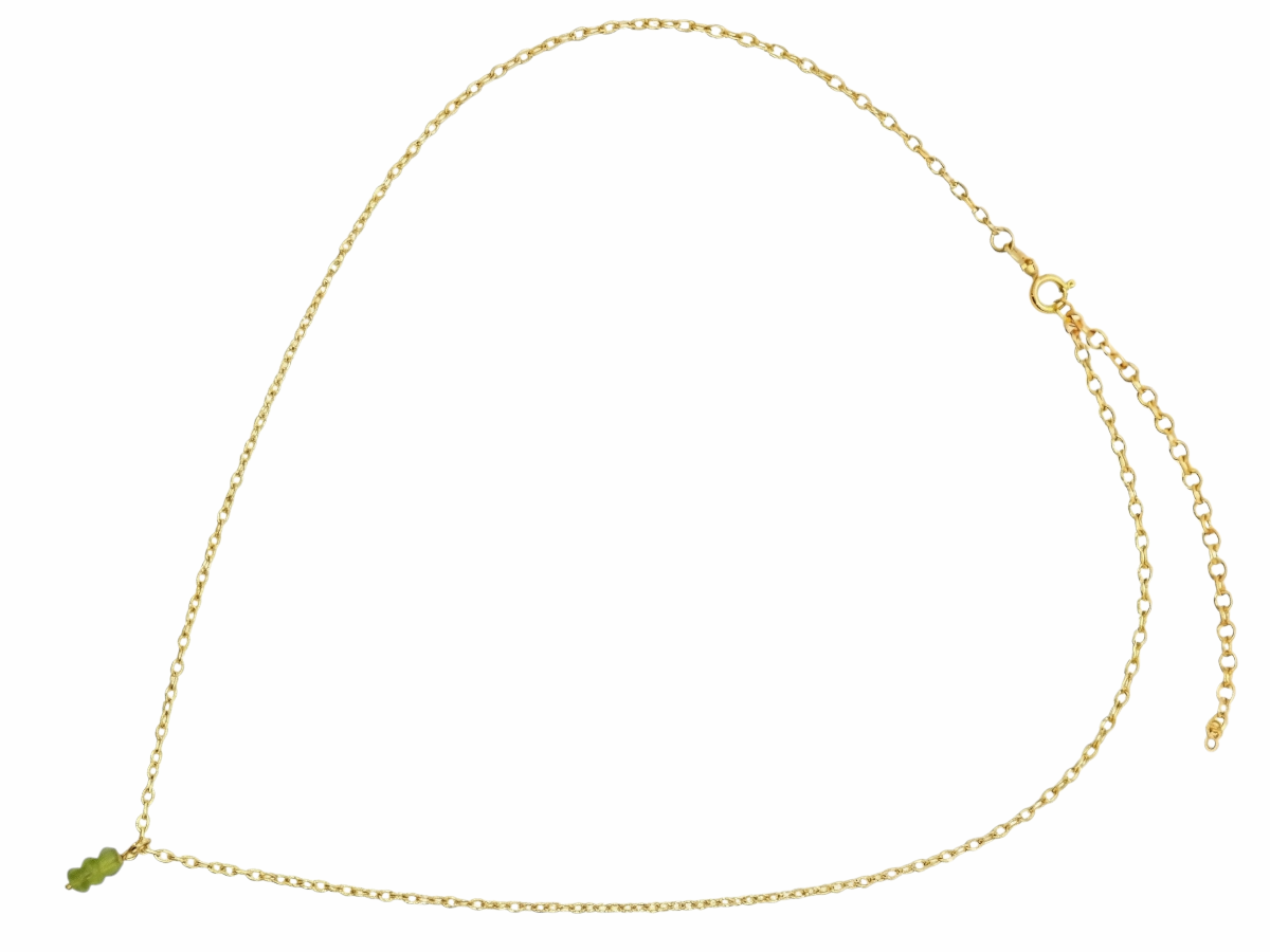 COLLAR DE PLATA .925 CENTRO PERIDOTO