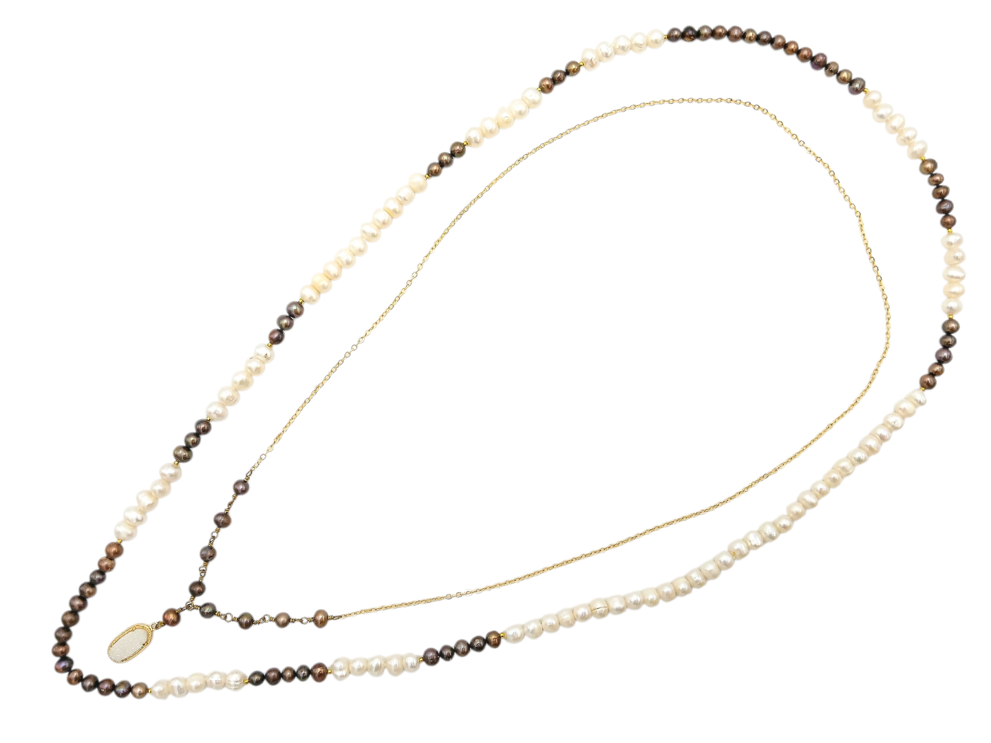 SET COLLAR PERLA CAFE