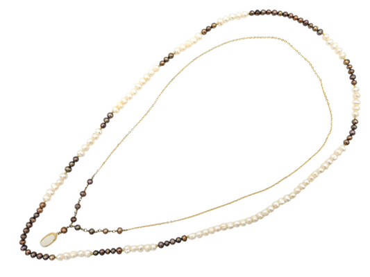 SET COLLAR PERLA CAFE