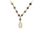 Set Collar Perla Café - vista lateral