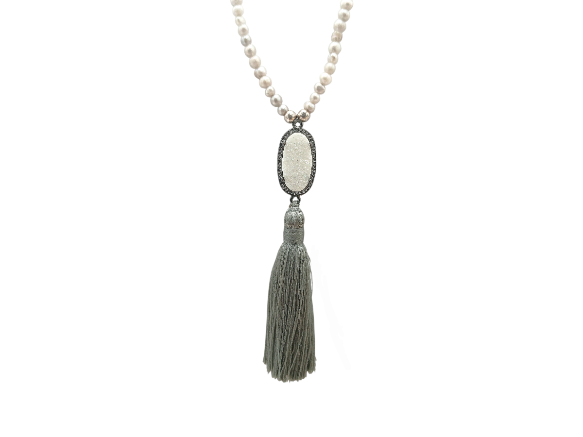 COLLAR PERLA CENTRO TITANIO