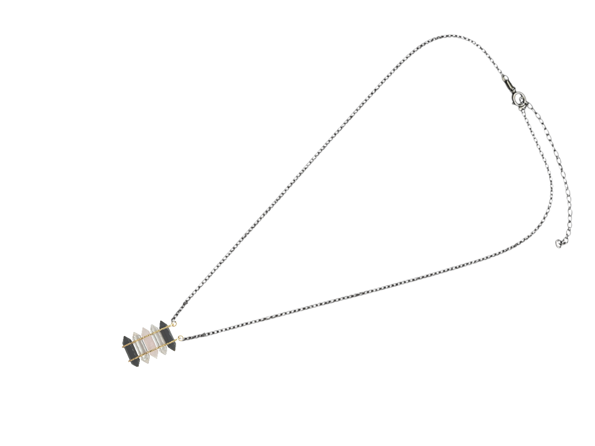 COLLAR DE PLATA .925 CENTRO PUNTAS