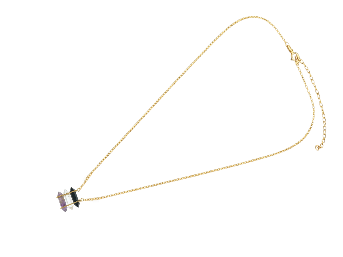 COLLAR DE PLATA .925 CENTRO PUNTAS