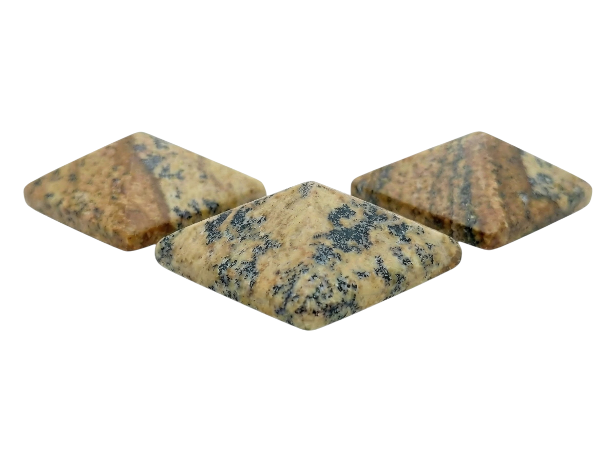 Set de Tres Pirámides de Jaspe Paisaje - en forma de pirámide