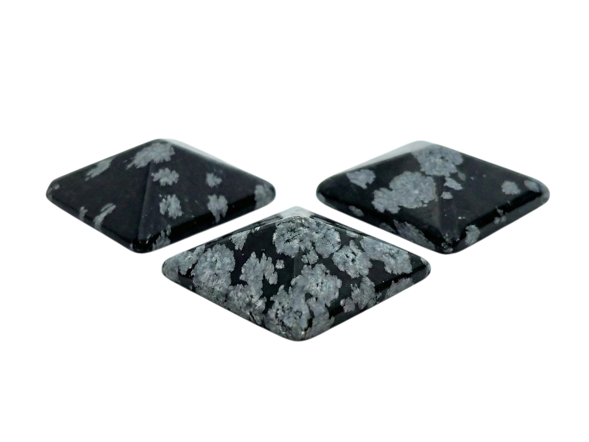Set de Tres Pirámides de Obsidiana Nevada - en forma de pirámide