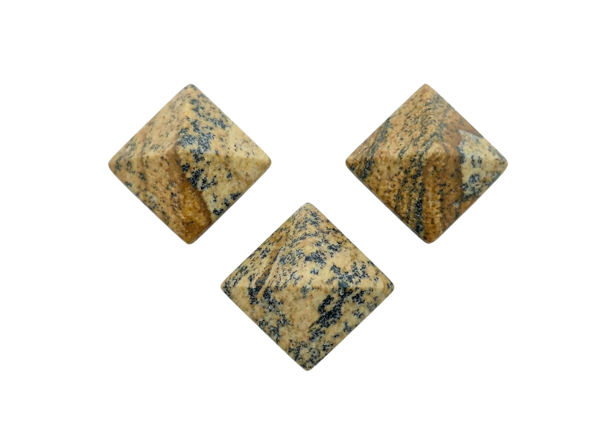 SET DE TRES PIRÁMIDES DE JASPE PAISAJE