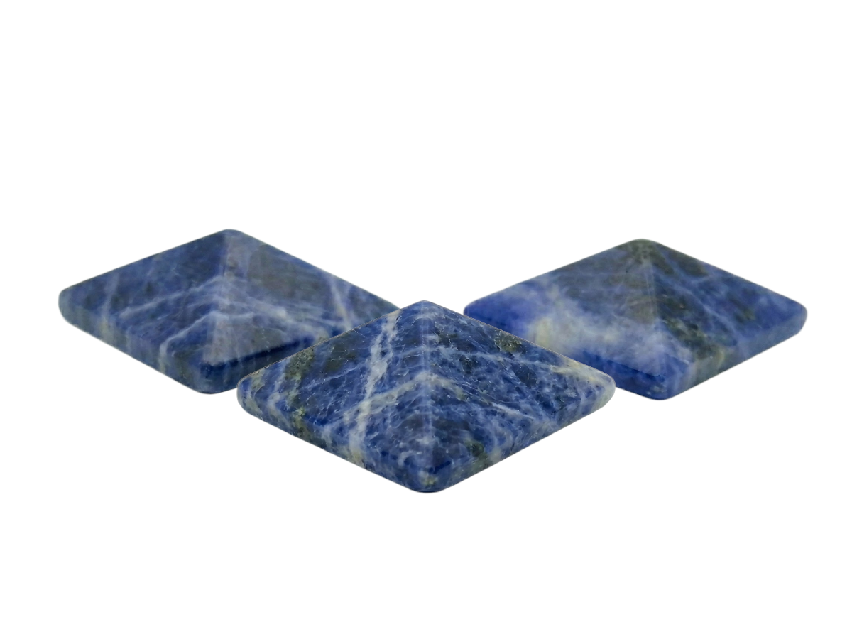 SET DE TRES PIRÁMIDES DE SODALITA