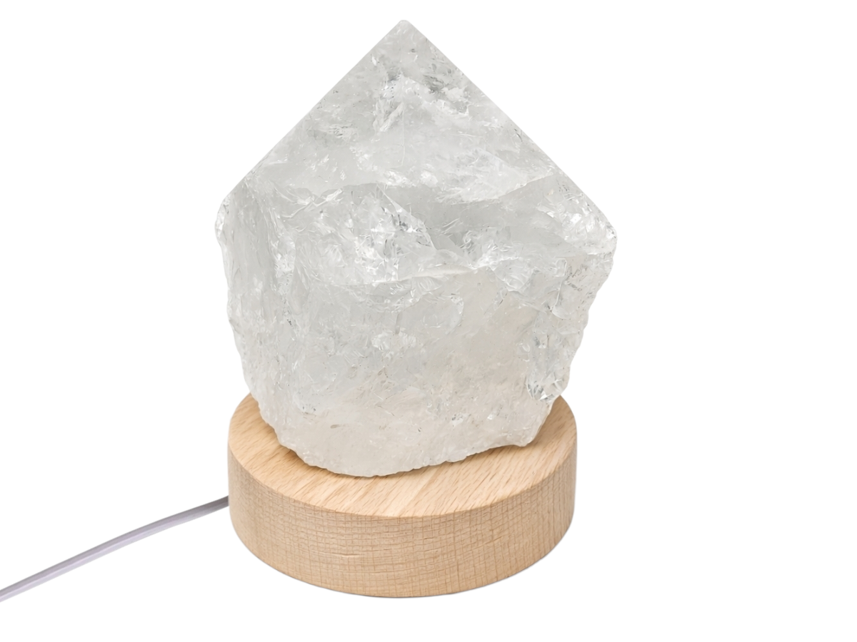 PUNTA DE CUARZO BLANCO ILUMINADA