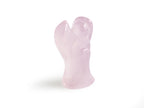 Figura Ángel de Cuarzo Rosa Chico Pulido - vista lateral